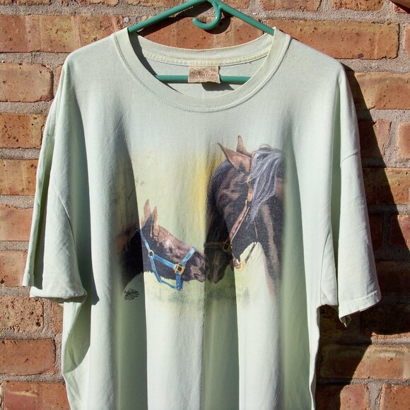 The Mountain Women's Green Horse Shirt, Size XXL - Picture 4 of 6